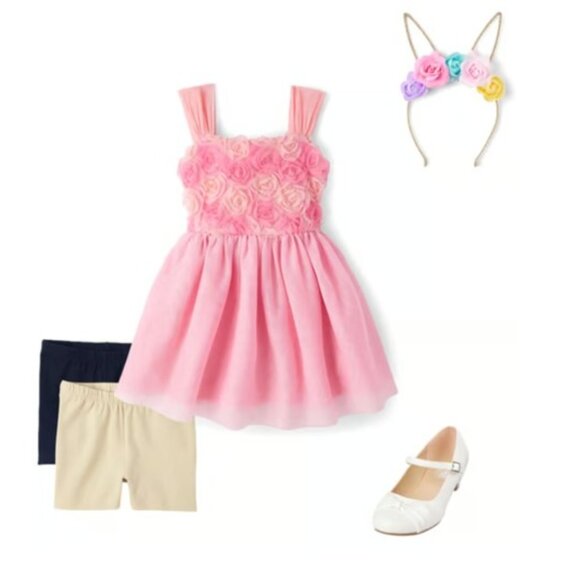 Multi-Color Floral & Gold Glittered Bunny Ears Headband BRAND-NEW & SUPER CUTE! - Picture 4 of 5